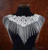 2019 Luxuriöse Bling Bling Kristall Strass Braut Wraps Spitze Applikationen Perlen Hochzeit Schal Jacke Bolero Jacke Für Hochzeit Ac7068034