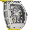 RicharsMill Watch Top Clone Swiss Mechanical Movement Mens Watch 030 Titanium Alloy Band Yellow Band