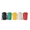 Water Bottles 316 Stainless Steel Coffee Cup Portable Vacuum With Rope Octagon Outdoor Handy Insulated