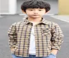 2019 New Spring Fashion Children Small Lattices V Collar Tshirt Cardigan Students Boy Clothes Autumn Coat4565695