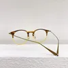 サングラスフレーム限定版ヴィンテージ品質超軽量純粋なチタン豪華な眼鏡フレームOV5343Dラウンドスタイルの女性男性オリジナル