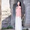 Kvinnors T -skjortor 2024 Kvinnor Designar bomullslinne mjuk vår sommar elegant fast färg harajuku kläd kvinnlig kemis femme