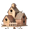 Nester Vogelhaus Gartenpfähle Kreative Metall Vogelhaus Holzpfahl Gartendekoration Vogelhaus Eisen Ornament Gartenarbeit Vogelhäuschen