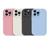 Mjuka silikontelefonfodral för iPhone 13 Pro Max X XR 11 12 mini XS 78Plus stötsäker mobiltelefon bakåtläkare rosa blå färg6982159