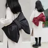 Вечерние сумки, корейская версия, персонализированная большая сумка с бантом и большой вместительностью через плечо, тканевая женская парусиновая сумка на одно плечо