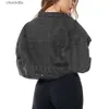 Women's Jackets Women Sexy Crop Jeans Black Blue Long Sleeve Short Denim High Street Breasted Short Jackets 240301