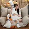 2024 Ins Hot Big White Goose Cuscino Peluche Carino Cuscini per dormire Bambola di pezza di alta qualità Divertente dolce regalo per gli amici Bambini