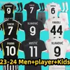23 24 Jerseys CUADRADO CHIESA VLAHOVIC Fan Player Version 2023 2024 BONUCCI Football Shirts Kit DI MARIA Soccer Uniform Maglie Da Calcio Men Kids Set