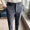 Spodnie modne i wysokiej jakości klasyczne Plaid Suit Panto Busines
