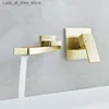 Bathroom Sink Faucets Black bathroom basin mixer faucet sink faucet wall mounted chrome plated brass concealed hot water mixer faucet Q240301