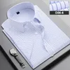 Chemises habillées pour hommes décontracté marque de mode à manches courtes été Gentleman t-shirt 10 couleur bonbon mâle grande taille S-5XL haut rayé