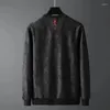 Hoodies masculinos design de marca europeia luxo jacquard tripulação pescoço camisola moda bordado escuro manga longa pulôver com capuz 2024 outono