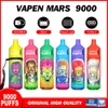 AB depo vapes puf 9k vapen mars 9000 puf 9k kasırga puf 9000 vape 12k 15k puf vape tek kullanımlık 18ml önceden şarj edilebilir örgü bobin rgb ışık e sigara