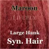 Lures Maroon Color / Large Hank of Synthetic Hair, Super Hair, Syn. Fibre, Fly Tying, Jig, Lure Making