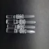 Nectar Collector Accessories Quartz Tip 10mm 14mm 18mm Joint Size For Mini NC Kit Dab Straw Drip Tips Smoking Tool VS Water Pipe LL