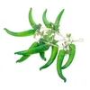 Decorative Flowers Artificial Chili Pepper Garland Vine Vegetables String Lifelike Model Toys Ornaments Play Playset Table Decoration