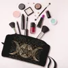 Cosmetische tassen Triple Moon Goddess Pentagram Make-up Tasje Rits Pagan Wiccan Reizen Toilettas Organisator Opslag Portemonnee Large