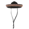 Hundkläder husdjur husdjur kläder mexikanska mini hattar baby fest dekorationer tillbehör kände utbytbara dockor för