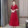 Ethnic Clothing 2024 Traditional Chinese Improved Qipao Cheongsam Flower Embroidery Wedding Dress National Vintage Banquet Oriental