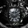 Hoge kwaliteit goedkope ZWARTE CROCO PVD zwart met wijzerplaat herenhorloge quartz chronograaf slangenhuid patroon schuimband goedkope Watches264A