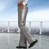 2023年春の夏ファッションビジネス薄いスーツの男性フォーマルソリッドカラードレスパンツ男性ロングバギーオフィスズボンA257