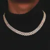 Fine Jewelry Hip Hop 18K Solid Gold Naszyjnik 12 mm VVS Diamond Iced Out Moissanite Cuban Link Łańcuch