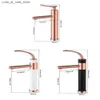 Bathroom Sink Faucets Monte Brushed rose gold bathroom faucet washbasin sink faucet steam nozzle deck installation solid brass matte black mixer faucet Q240301