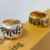 Viviane Jewlery Designer Sieraden voor Vrouwen Viviennr Westwood Anillos Keizerin-weduwe Saturnus Riemgesp Paar Breed Gezicht Mesh Rode Klassieke Ring