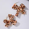 Stud Earrings HuaTang Sexy Leopard Print Drop For Women Lovely Pearl Stone Heart Alloy Dangle Earring Y2K Party Jewelry 20549