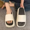 Thick Soled Slippers Womens Summer Korean Version Dual Color EVA Casual Comfortable High Heels Bread Platform 240228