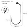 Fishhooks 100pcs Big Jig Fishing Hook 60 Degree Jig Hook Fishhook Size 1/0 2/0 3/0 4/0 5/0 Single Hook