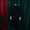 Freizeitkleider Damen Urban Style Kleid Eng anliegender professioneller Büro-Bleistiftrock 2024 Neuester einfarbiger Anzug Medienlänge