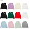 Hoodies Mens Womens Designer Amis Paris Thights Quality Sweater Sybroeded Red Love 2024SS SPRING RECK NECK COSTSHIRTS 465