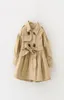 Bonito bebê menina causal trench coat cinto sólido estilo europeu casaco para 936m bebês recém-nascidos infantil outerwear casaco roupas 8456360