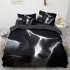 Conjuntos 3d Animais Conjunto de roupas de cama adorável e edredom preto capa de edredão preto decoração de casa decoração solteira single king size de presente de presente