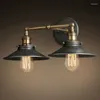 Lampa ścienna Retro American Industrial Balkon Sconces Vintage czarna spódnica metalowa metalowa sypialnia łóżka korytarza światło korytarza