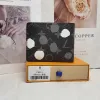 Fashion Mens Women Luxurys Designers Wallets Paint Doodle Classic Flower Bag Credit card passport holder Wallet Zippy Coin Purse With original box