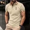 Fashion Simplicity Letter Print Polo T Shirt For Men Summer Outdoor Sports Golf Clothing Casual Lapel Short Sleeve Button Shirts 240220