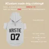 Hoodies personalizados roupas para cães de estimação imagem nome impressão cães hoodies animais de estimação quentes roupas buldogue francês para pequenos cães médios grandes xs5xl