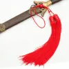 Konst Martial Arts Taiji Sword Tassel Tai Chi Sword Accessories Wushu Chinese Knot Chinese Traditionell Short Middle Long Red Pärlor