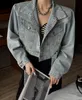 C2038 Designerjacke Damen Langarm Reverskragen Strass Jeansjacken Denim Damenmantel