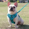 犬の襟のハーネス1.5mリーシュ調整可能プルリフレクティブソフトメッシュペットベスト屋外作業ランニングリードの小さな犬の屋外作業