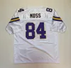 스티치 풋볼 저지 84 Randy Moss 1998 40th Black Mesh Retro Rugby Jerseys 남자 여자 청소년 s-6xl