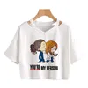 Women's T Shirts Greys Anatomy Shirt Women You're My Person Harajuku Ullzang T-shirts Cartoon Fashion Crop Tops Tee Korean Tshirt Female