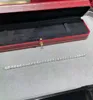 Moissanite Tenis Bilezik Tasarımcı Bilezikler Gümüş Altın Diamonds Moda Takı Vintage Bling Beyaz Baget Bilezikler Kadınlar İçin 18K Altın Kaplama