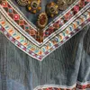 Women's Jackets Boho Inspired Denim EMBELLISHED DENIM coat bohemian gypsy bomber jacke outwear chaqueta 240301