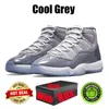 مع Box Cherry 11 11S Jumpman Basketball Shoes for Men Women Cool Gray Gray Amnitity Cap and Gown Gamma Blue Mens Sneakers Sneakers
