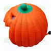 wholesale 3 m special design shelter halloween decoration inflatable pumpkin dome half igloo booth festival party cover with blower