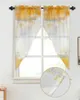 Gordijn abstracte kunst gele gordijnen voor kinderslaapkamer woonkamer raam keuken driehoekig