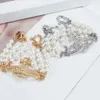 Designer Viviennes Westwoods Vivenne Westwoods jewelry Empress Dowager Saturns Three Layer Pearl Bracelet Light Luxury High Grade Full Diamond Pearl Bracelet